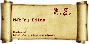 Méry Edina névjegykártya